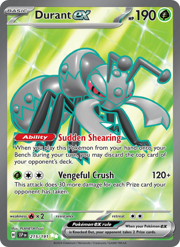 Durant ex 215/191 Surging Sparks English Pokémon card