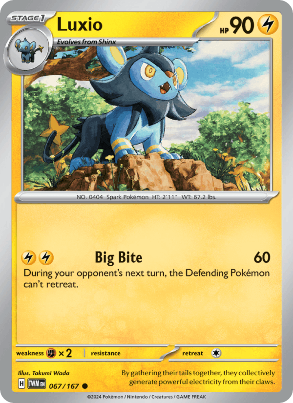 Luxio 67/167 Twilight Masquerade English Pokémon card