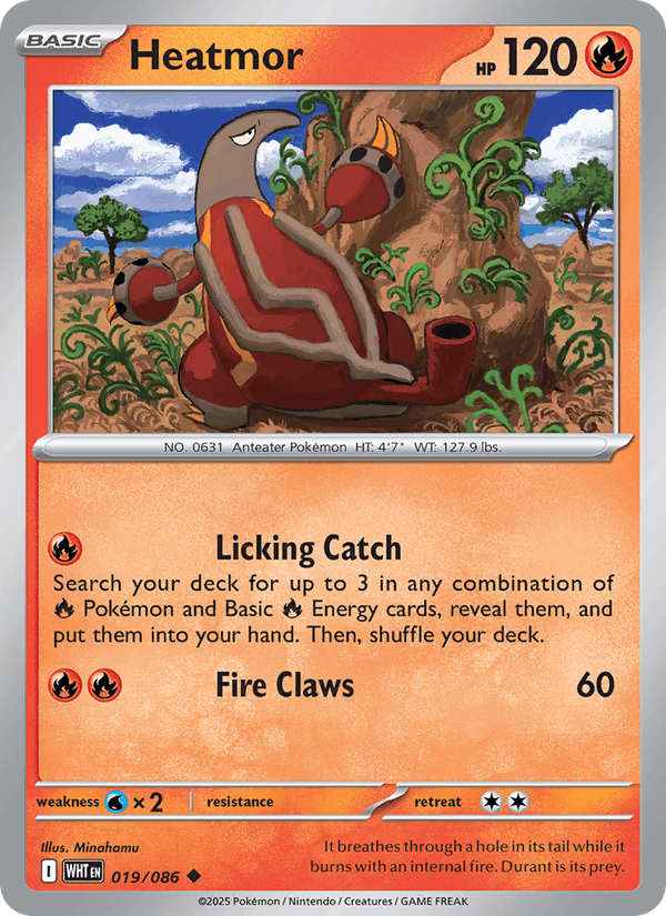Heatmor 19/86 White Flare English Pokémon card