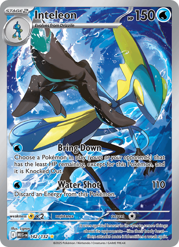 Inteleon 142/132 Mega Evolution English Pokémon card