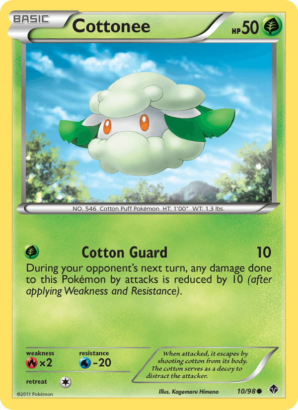 Cottonee 10/98 Emerging Powers English Pokémon card