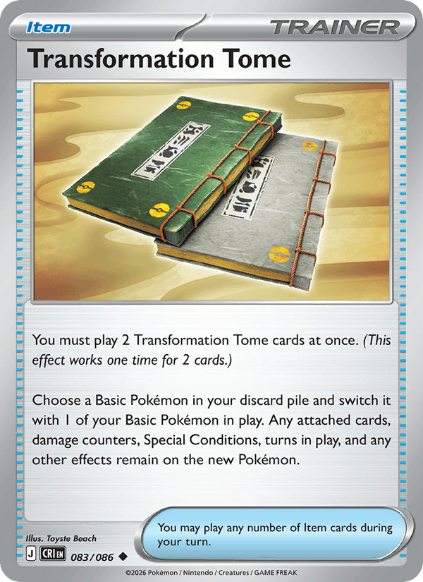 Transformation Tome 83/86 Chaos Rising English Pokémon card
