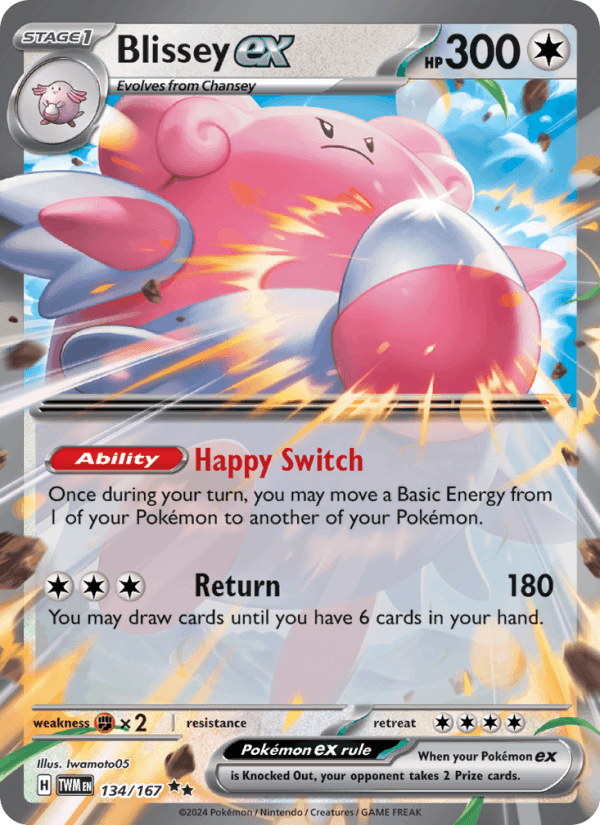 Blissey ex 134/167 Twilight Masquerade English Pokémon card