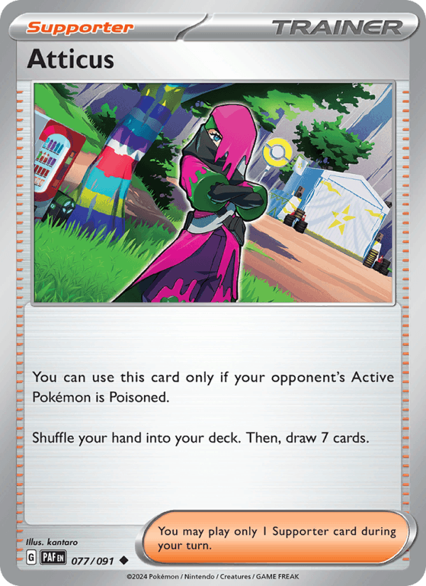 Atticus 77/91 Paldean Fates English Pokémon card