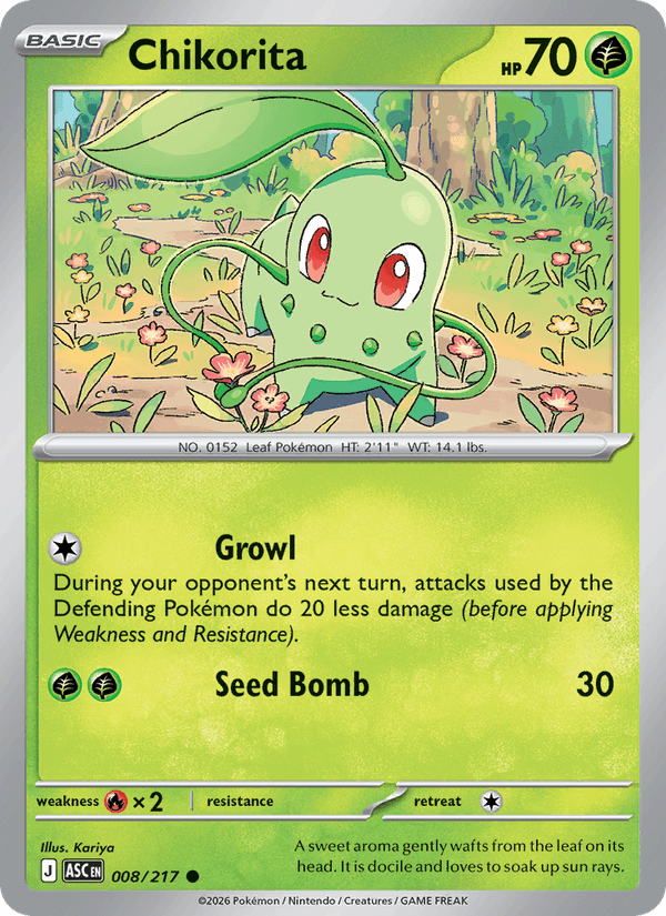 Chikorita 8/217 Ascended Heroes English Pokémon card