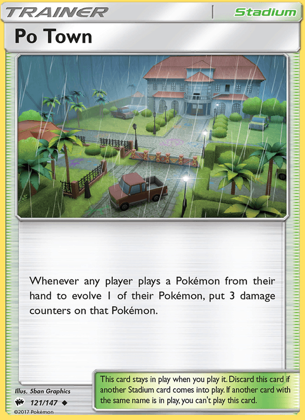 Po Town 121/147 Burning Shadows English Pokémon card