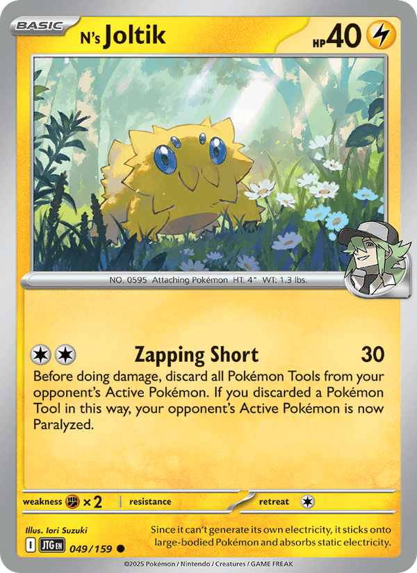 N's Joltik 49/159 Journey Together English Pokémon card