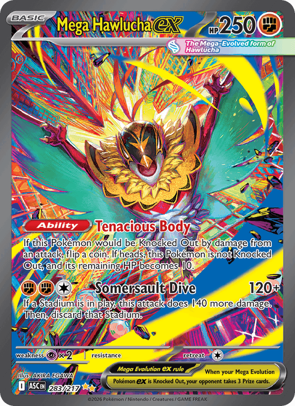 Mega Hawlucha ex 283/217 Ascended Heroes English Pokémon card