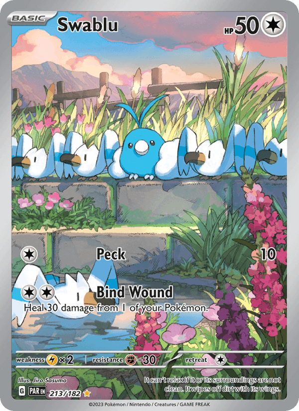 Swablu 213/182 Paradox Rift English Pokémon card