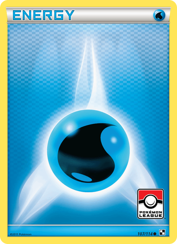 Water Energy 107/114 Black & White English Pokémon card