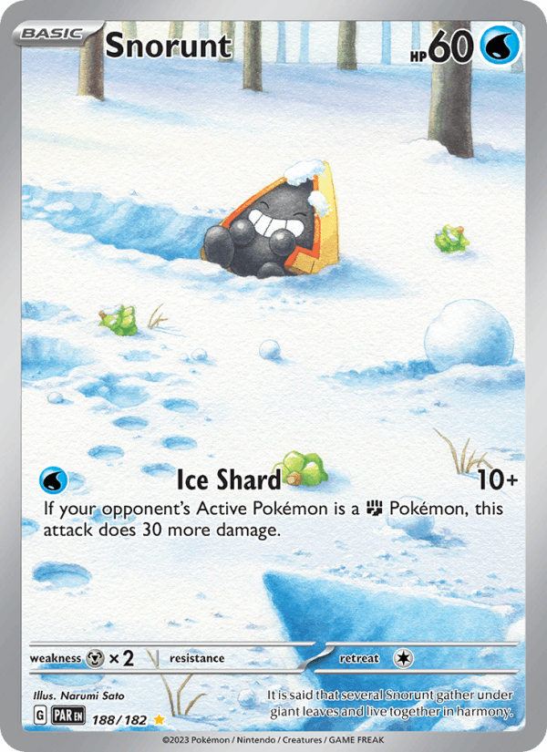 Snorunt 188/182 Paradox Rift English Pokémon card