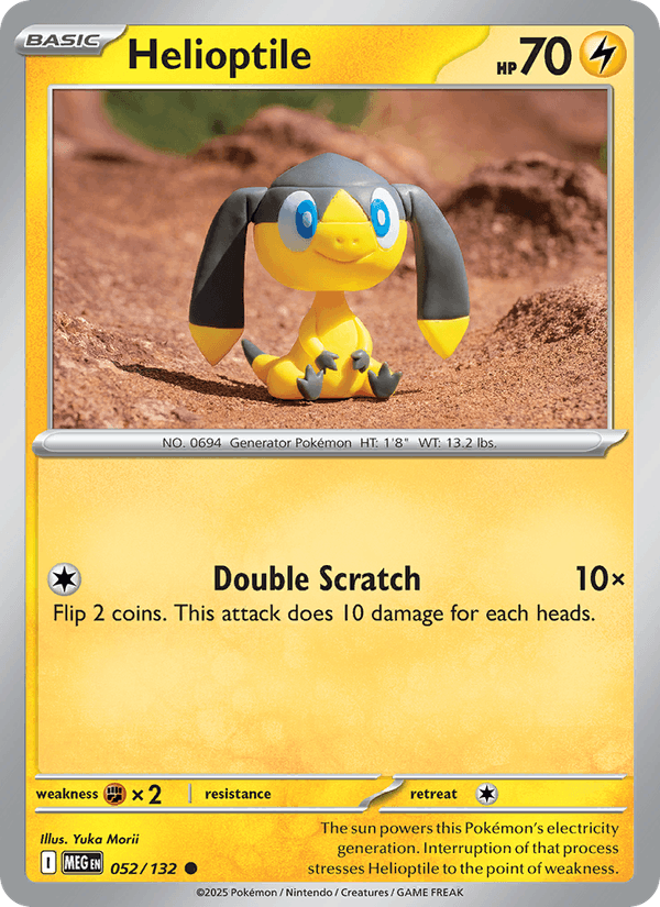 Helioptile 52/132 Mega Evolution English Pokémon card