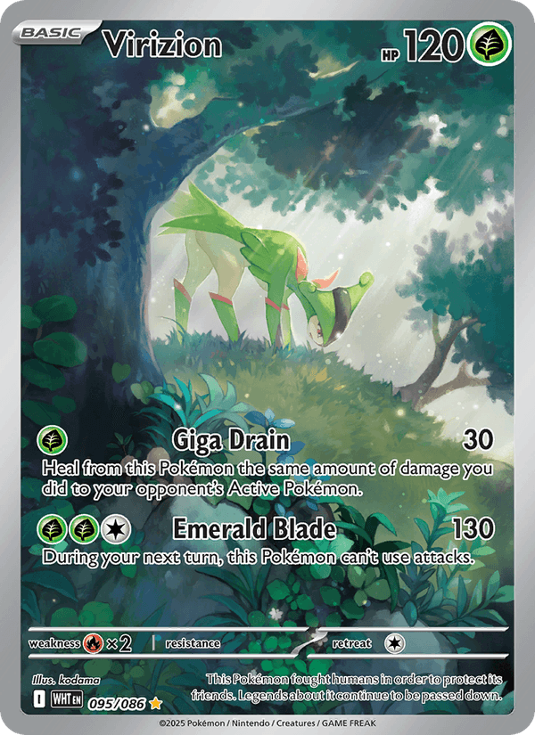 Virizion 95/86 White Flare English Pokémon card