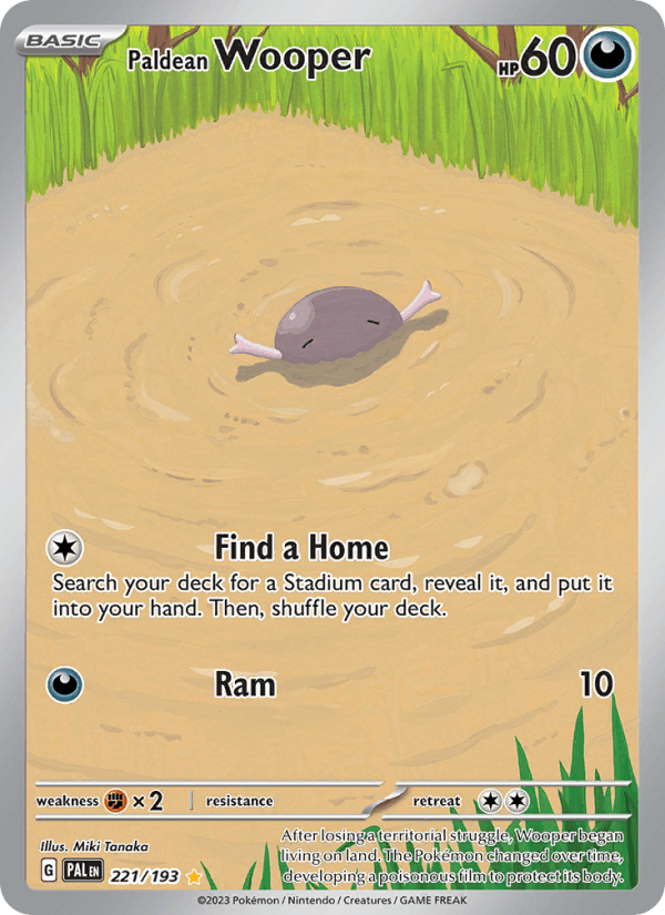 Paldean Wooper 221/193 Paldea Evolved English Pokémon card