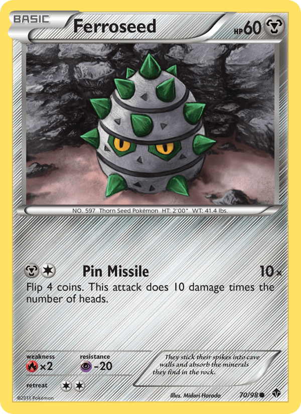 Ferroseed 70/98 Emerging Powers English Pokémon card