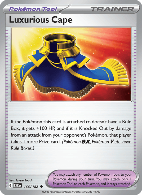 Luxurious Cape 166/182 Paradox Rift English Pokémon card