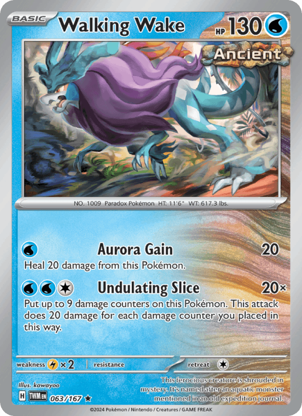 Walking Wake 63/167 Twilight Masquerade English Pokémon card