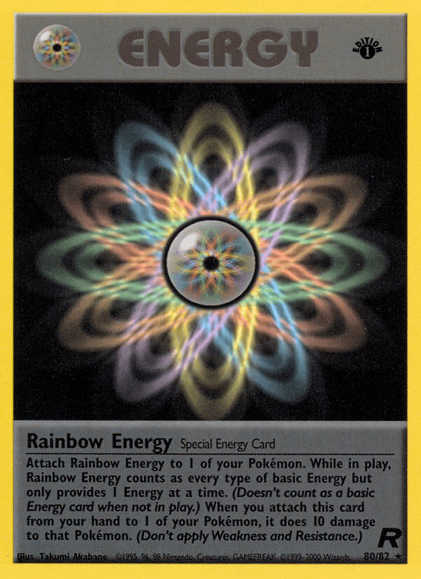 Rainbow Energy 80/82 Team Rocket English Pokémon card