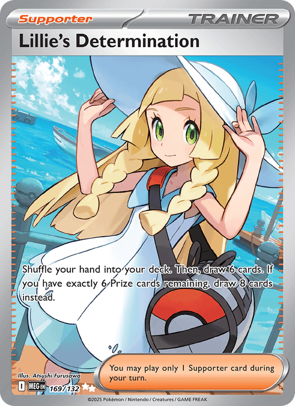 Lillie's Determination 169/132 Mega Evolution English Pokémon card