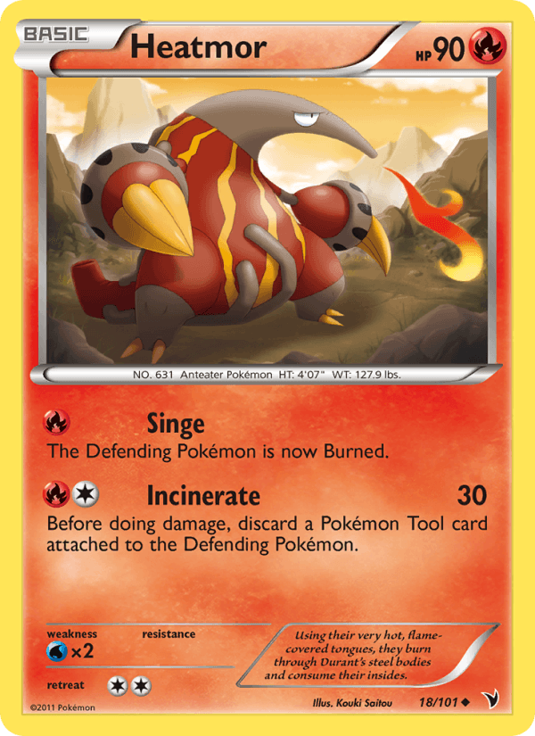 Heatmor 18/101 Noble Victories English Pokémon card