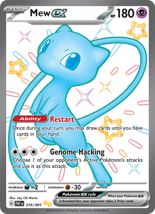 Mew ex 216/91 Paldean Fates English Pokémon card