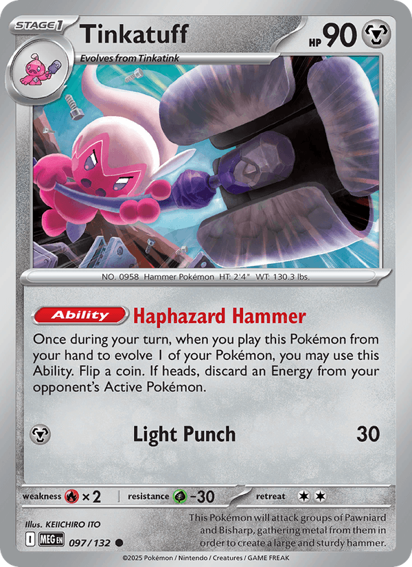Tinkatuff 97/132 Mega Evolution English Pokémon card