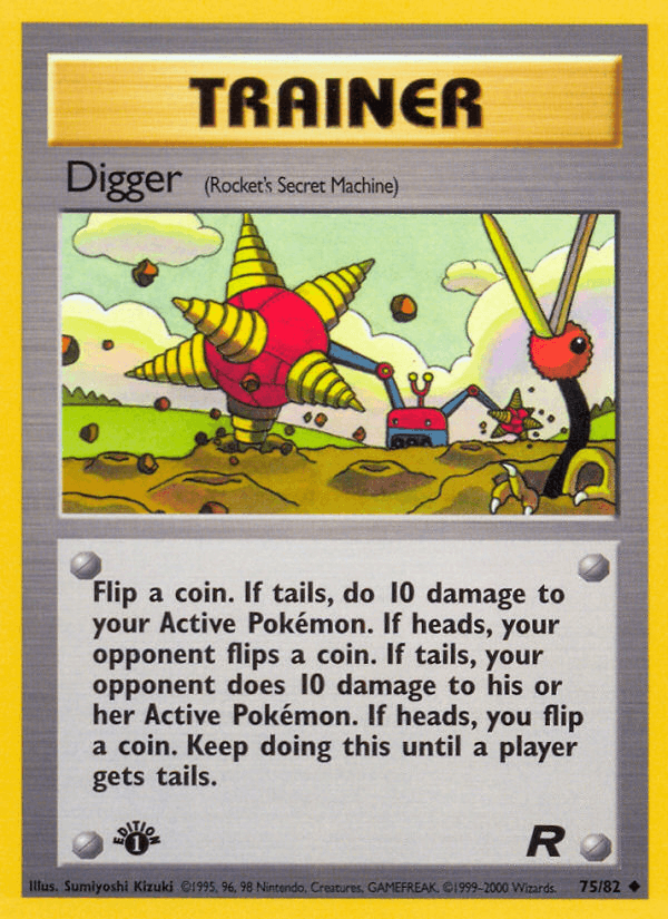 Digger 75/82 Team Rocket English Pokémon card