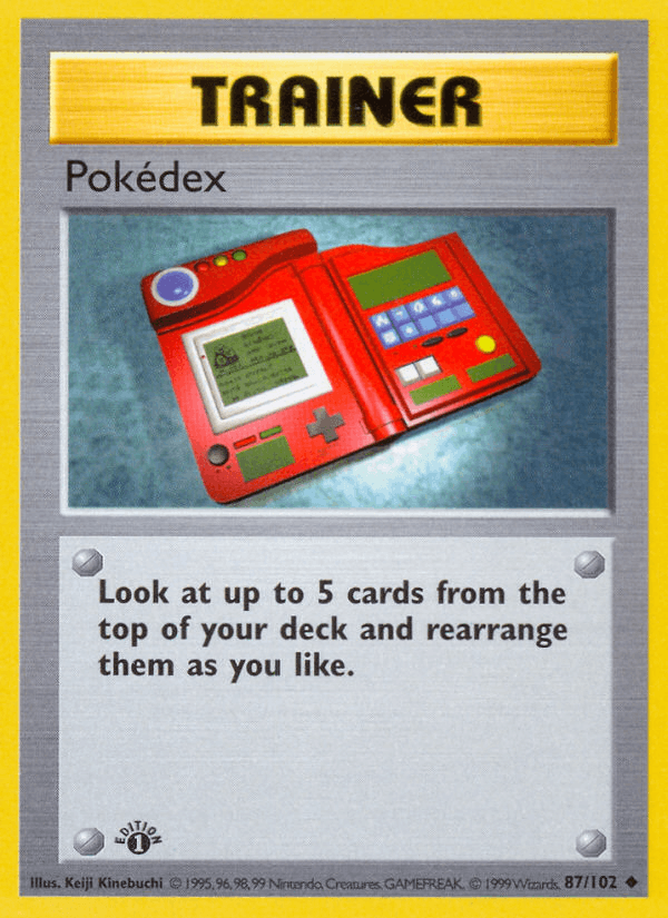 Pokédex 87/102 Base Set English Pokémon card