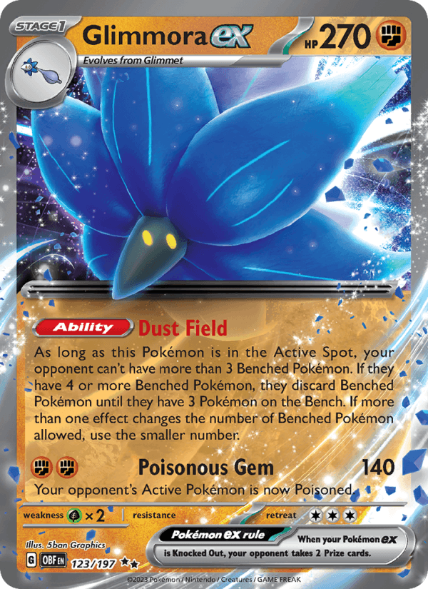 Glimmora ex 123/197 Obsidian Flames English Pokémon card