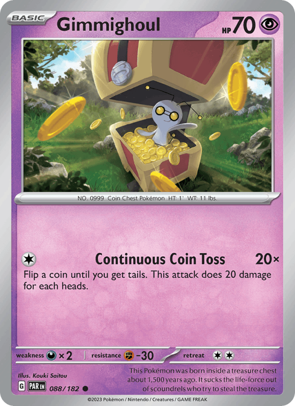 Gimmighoul 88/182 Paradox Rift English Pokémon card