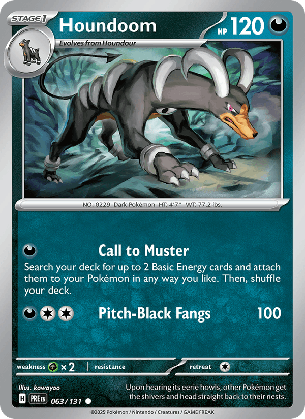 Houndoom 63/131 Prismatic Evolutions English Pokémon card