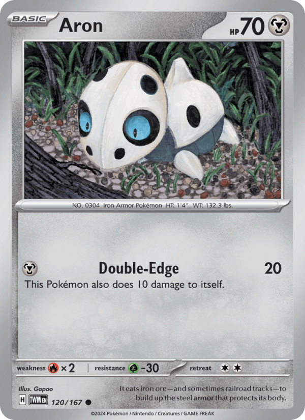 Aron 120/167 Twilight Masquerade English Pokémon card