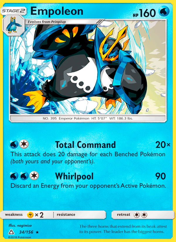 Empoleon 34/156 Ultra Prism English Pokémon card
