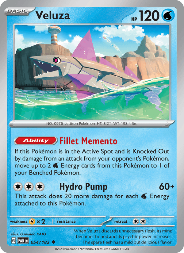 Veluza 54/182 Paradox Rift English Pokémon card