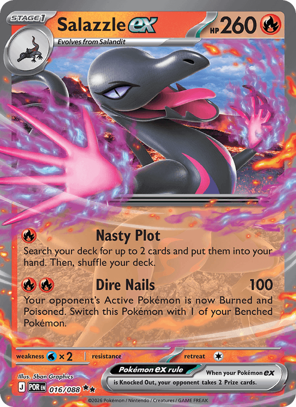 Salazzle ex 16/88 Perfect Order English Pokémon card