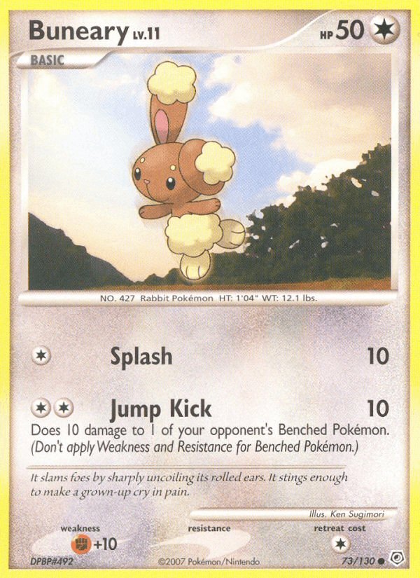Buneary 73/130 Diamond & Pearl English Pokémon card