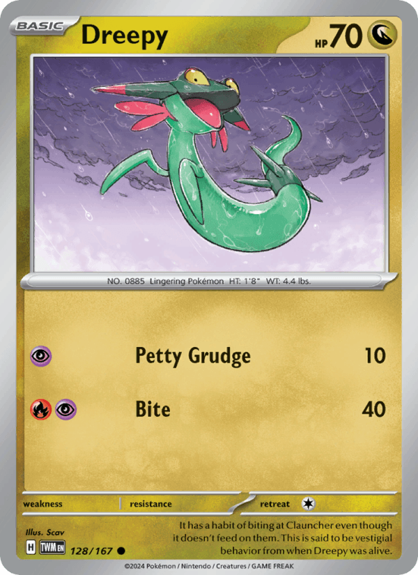 Dreepy 128/167 Twilight Masquerade English Pokémon card