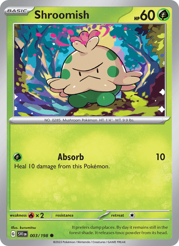 Shroomish 3/198 Scarlet & Violet English Pokémon card