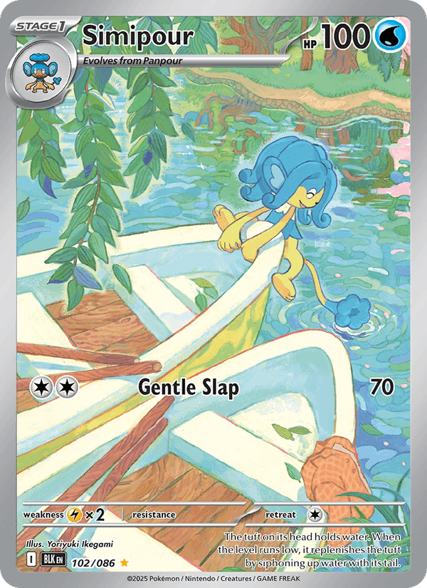 Simipour 102/86 Black Bolt English Pokémon card