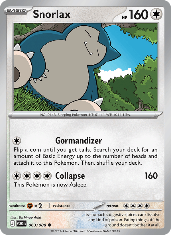 Snorlax 63/88 Perfect Order English Pokémon card
