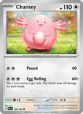 Chansey 144/198 Scarlet & Violet English Pokémon card