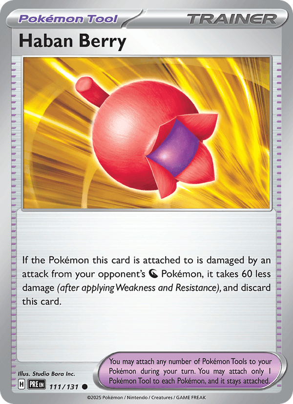 Haban Berry 111/131 Prismatic Evolutions English Pokémon card