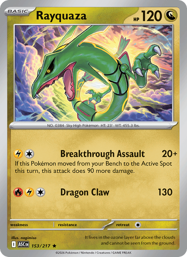 Rayquaza 153/217 Ascended Heroes English Pokémon card
