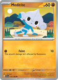 Meditite 110/198 Scarlet & Violet English Pokémon card