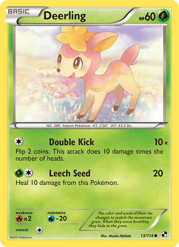 Deerling 13/114 Black & White English Pokémon card