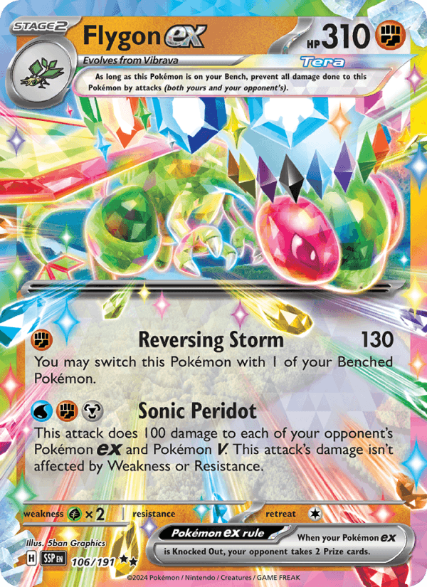 Flygon ex 106/191 Surging Sparks English Pokémon card