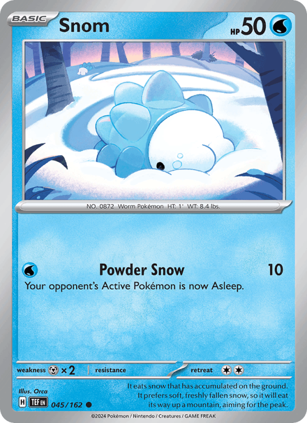 Snom 45/162 Temporal Forces English Pokémon card