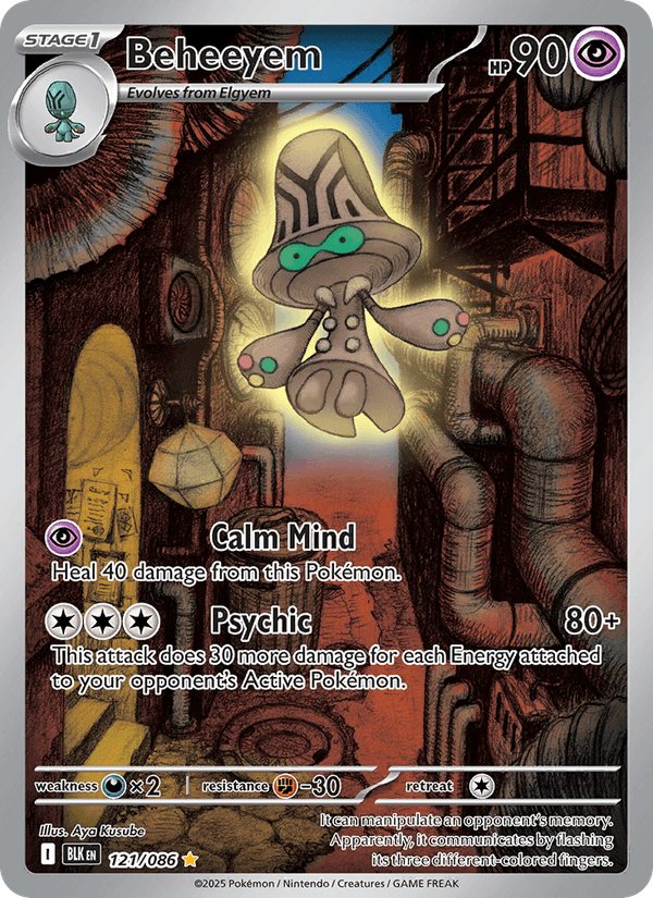 Beheeyem 121/86 Black Bolt English Pokémon card