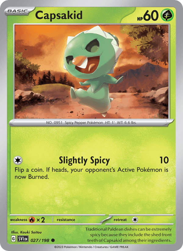 Capsakid 27/198 Scarlet & Violet English Pokémon card