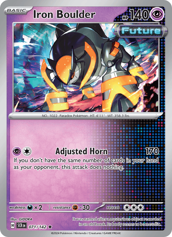 Iron Boulder 71/142 Stellar Crown English Pokémon card